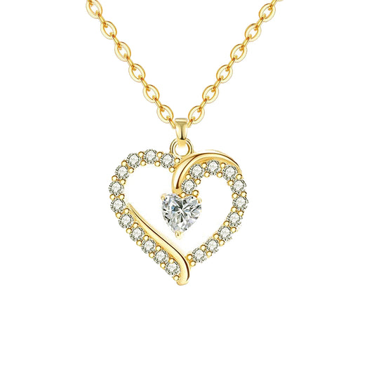 14K Gold Filled Heart Pendant Necklace