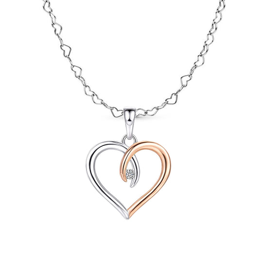 925 Sterling Silver Heart Pendant Necklace