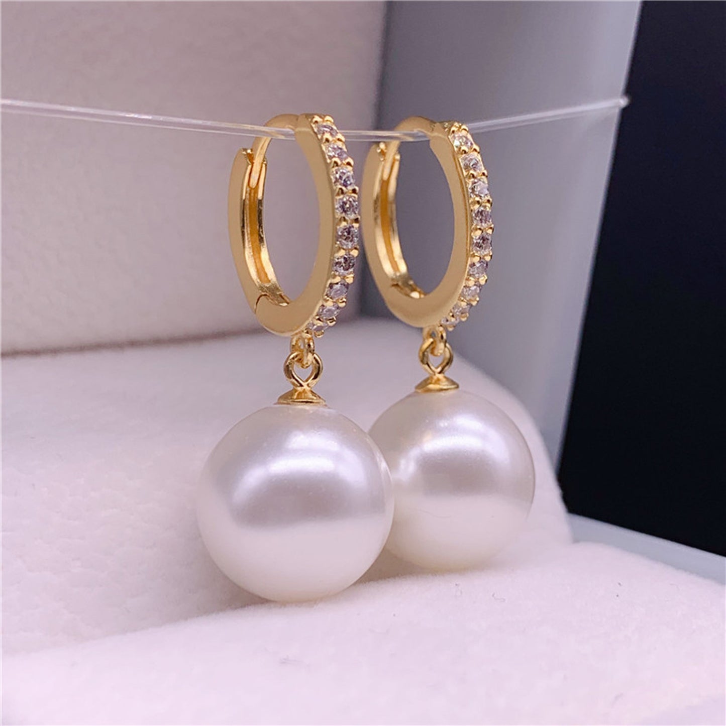 14K Gold Freshwater Pearl Drop Earrings